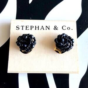4 for $20 Stephan & Co. Black Clip On Earrings